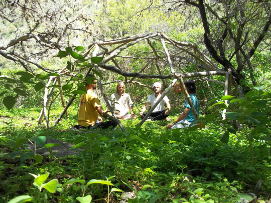 [Photo - Meditating in the Dome]